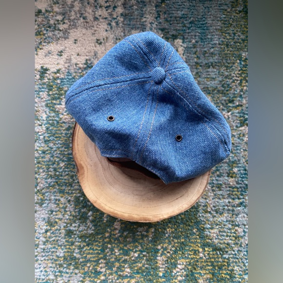 Vintage 90s Mickey Mouse denim and leather logo patch hat, one size - Picture 5 of 11